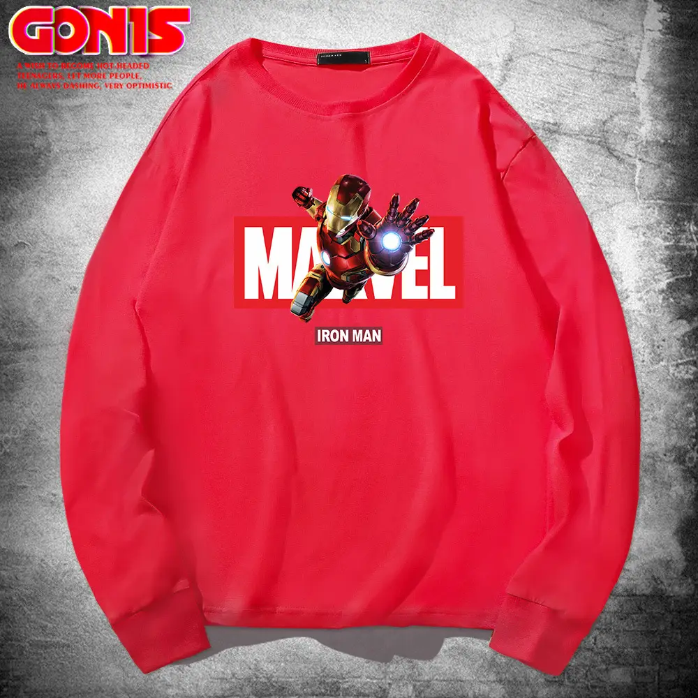 Men Marvel Iron Man Long Sleeve T-Shirt Grey - Image 4
