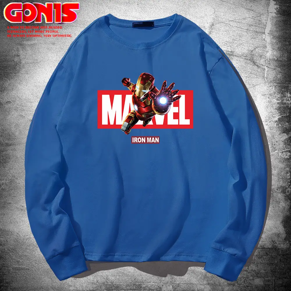Men Marvel Iron Man Long Sleeve T-Shirt Grey - Image 5