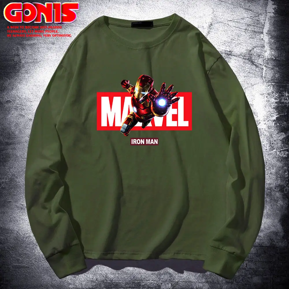 Men Marvel Iron Man Long Sleeve T-Shirt Grey - Image 6
