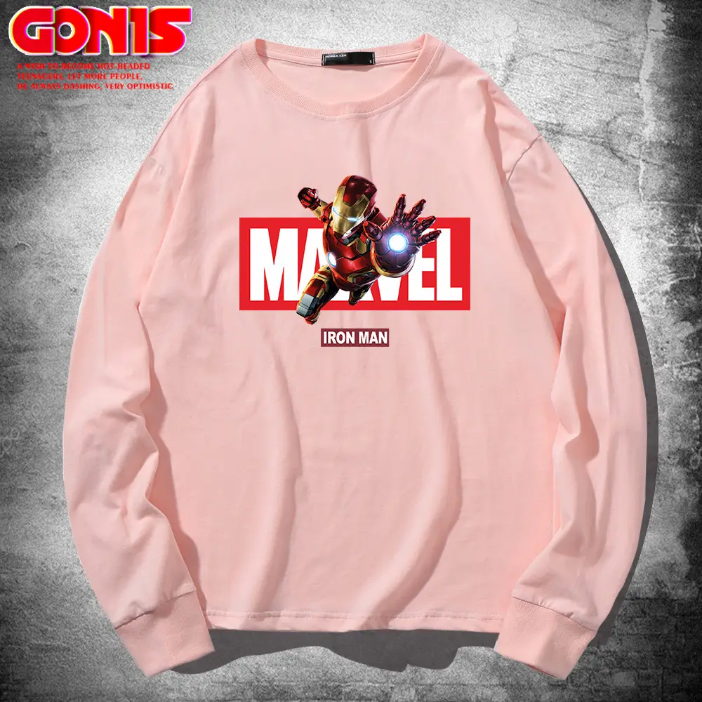 Men Marvel Iron Man Long Sleeve T-Shirt Grey - Image 8