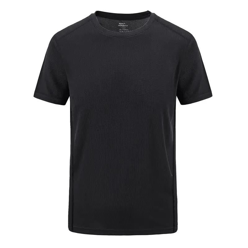 New Men's Navy Blue Short Sleeve T-Shirt Round Neck - Image 2