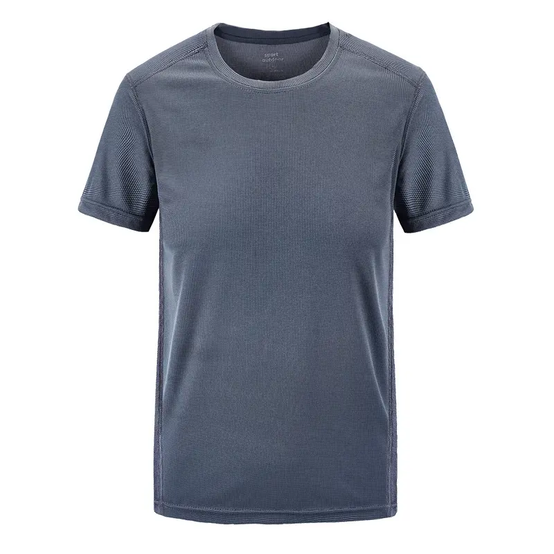 New Men's Navy Blue Short Sleeve T-Shirt Round Neck - Image 3
