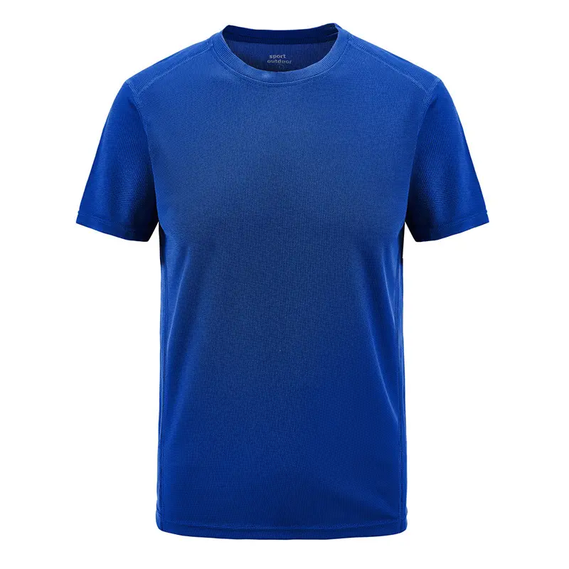 New Men's Navy Blue Short Sleeve T-Shirt Round Neck - Image 6