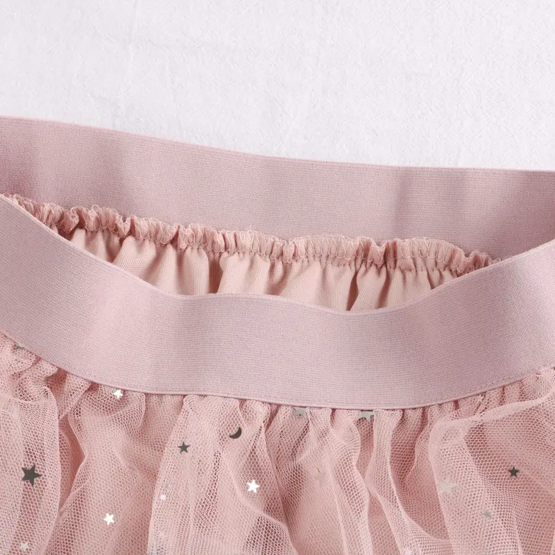 Women Sequined Mesh Skirt High Waist Asymmetrical