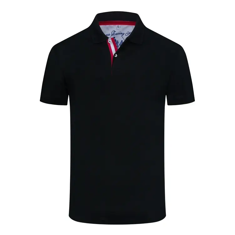 Men Red Polo T-Shirt with Logo Custom Design - Image 11