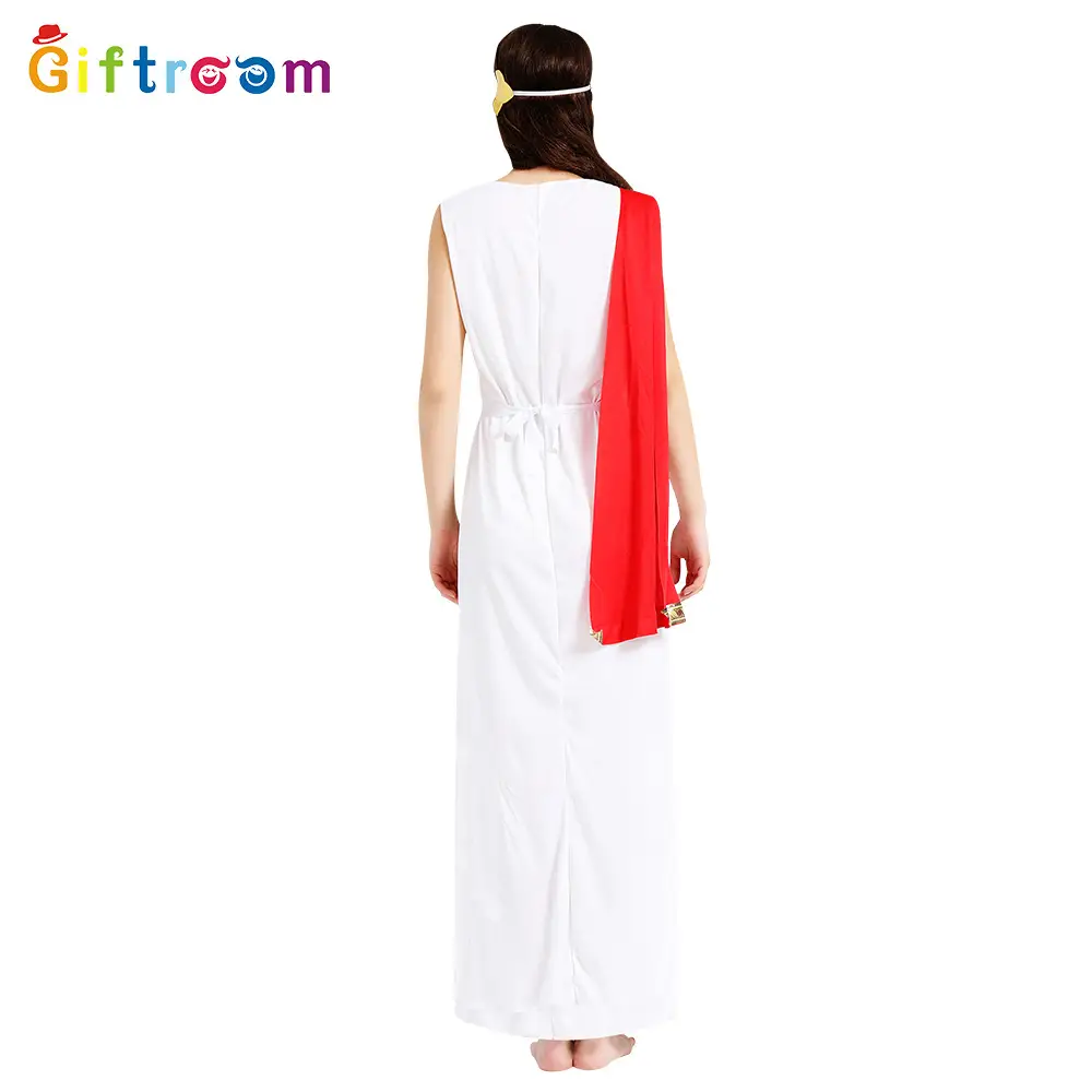 Halloween Masquerade Ancient Egypt Greek Couple Red Shawl Stage Role Adult Ancient Roman Costume - Image 7