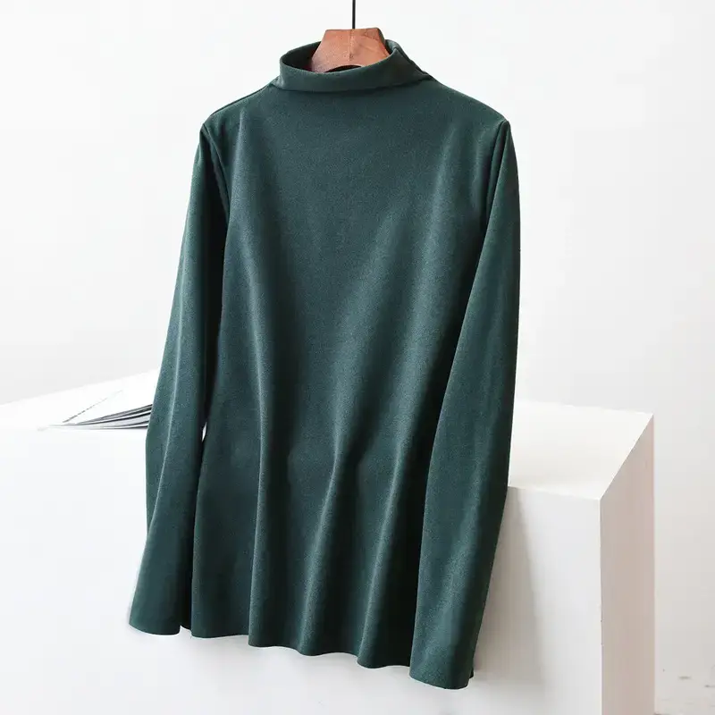 Women Fleece Long Sleeve Collar Shirt Beige