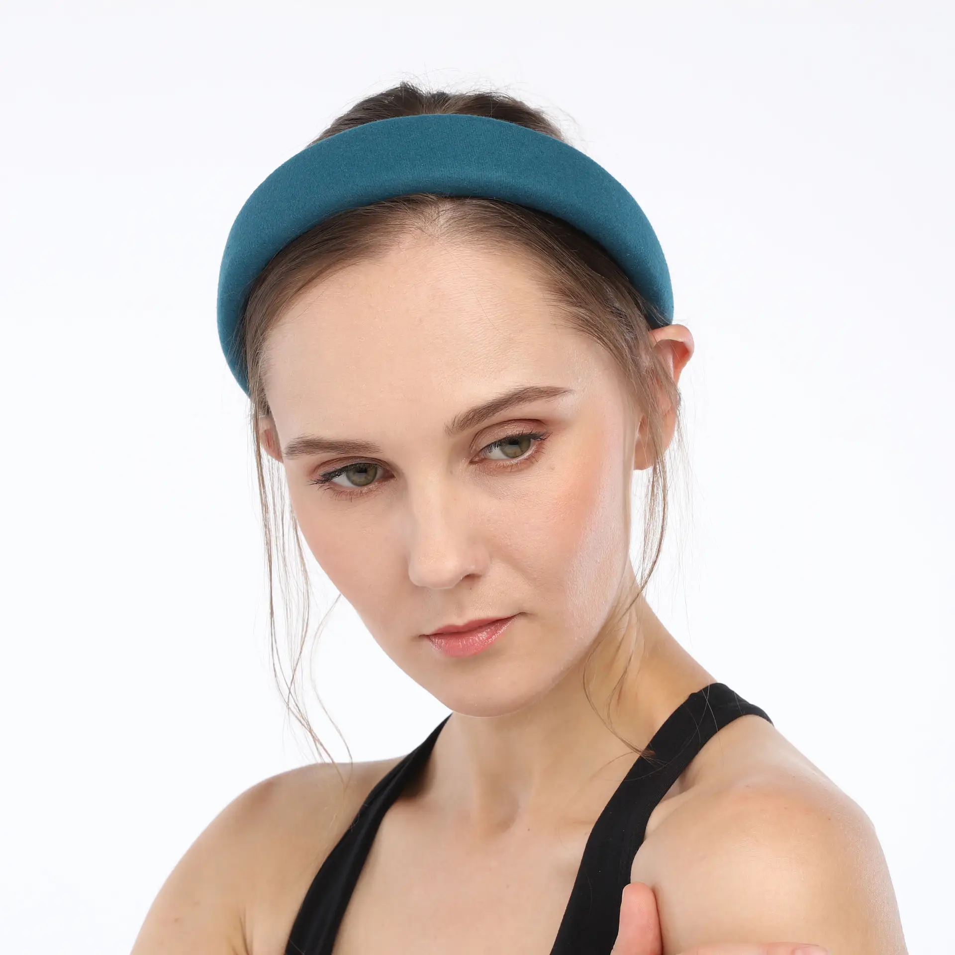 White Silicone Hairband for Women's Flannel Thin Hairband