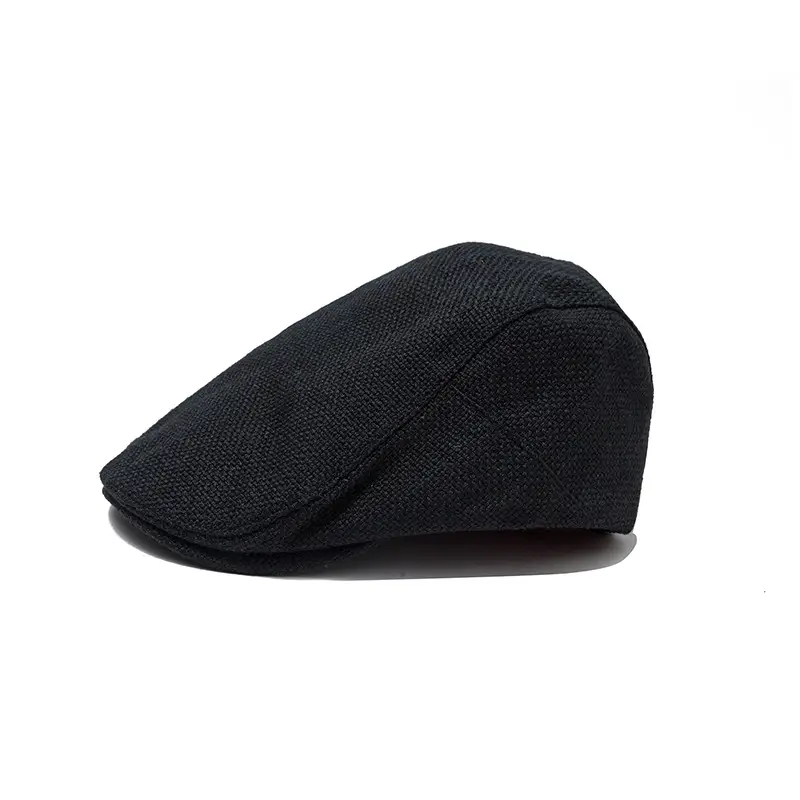 Women Linen Summer Cap Orange Grey Black - Image 5