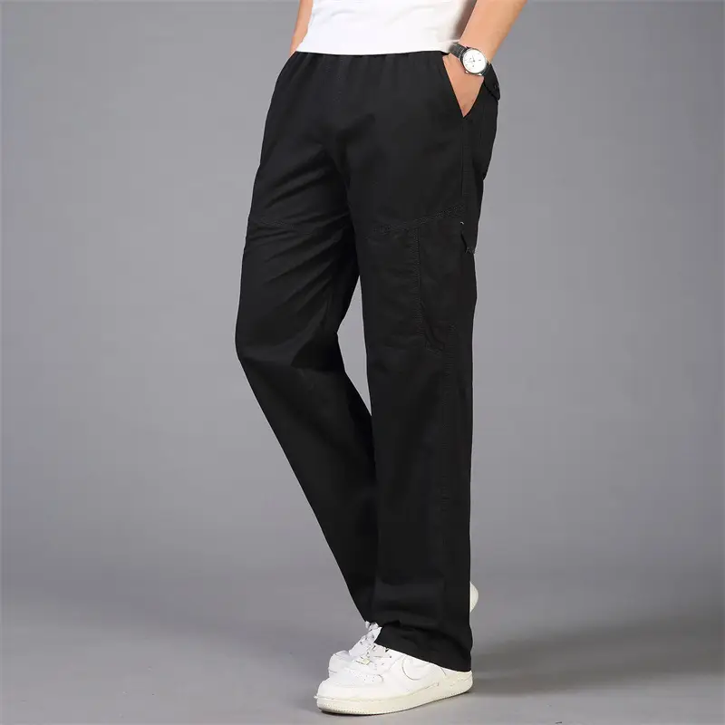 Men's Thin Casual Pants Grey Loose Cargo Spring Autumn - Image 7
