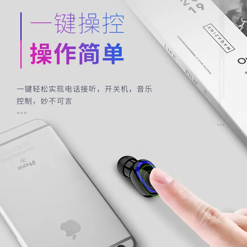Factory Direct Wireless Bluetooth Headset 5.0 with Blue Light - Image 5
