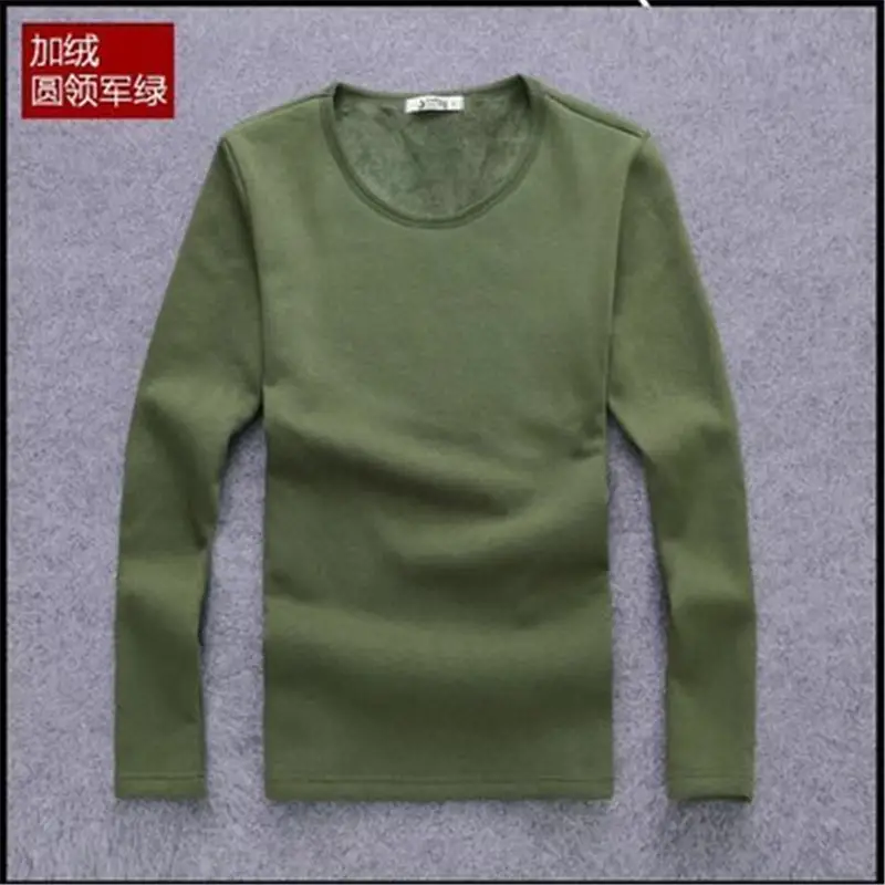 Men's Green Velvet Long Sleeve T-Shirt