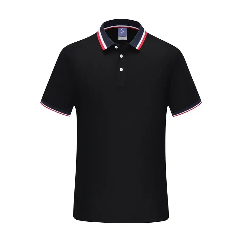 Men White Cotton Polo Shirt with Red Trim - Image 11