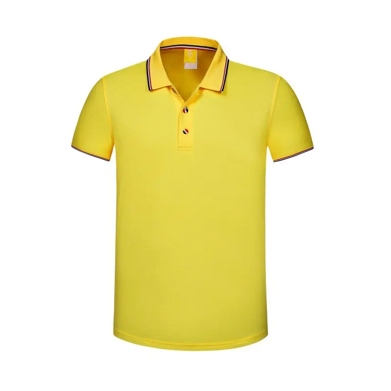 Men Green Polo Shirt with Red Trim Lapels - Image 2
