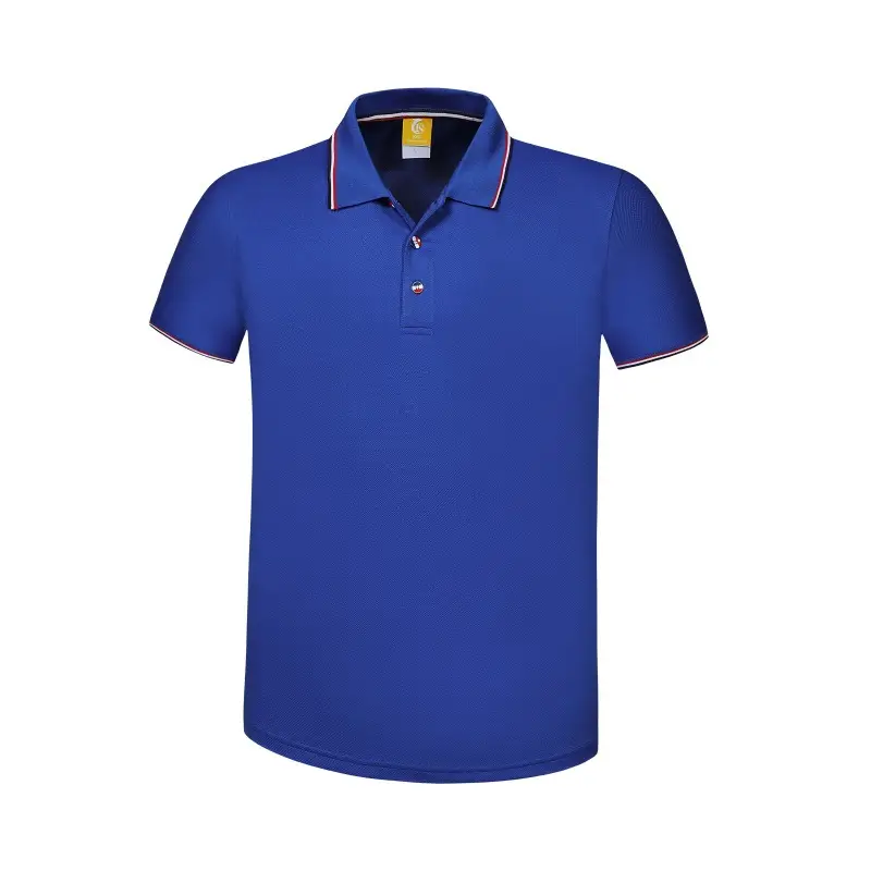 Men Green Polo Shirt with Red Trim Lapels - Image 5