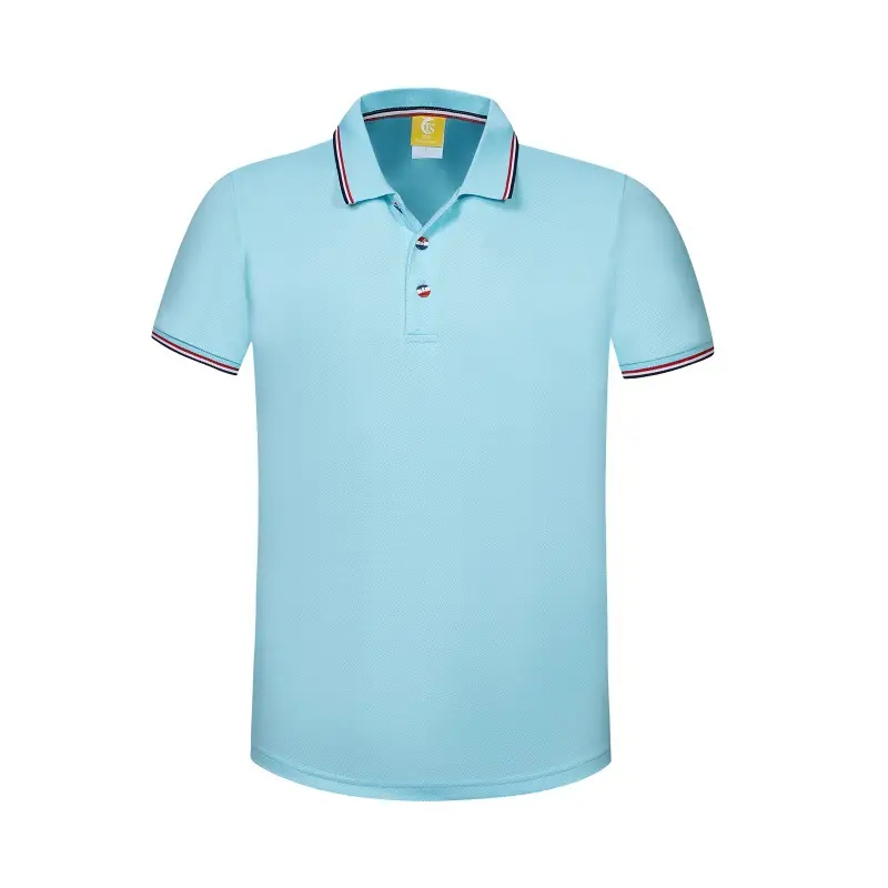 Men Green Polo Shirt with Red Trim Lapels - Image 8