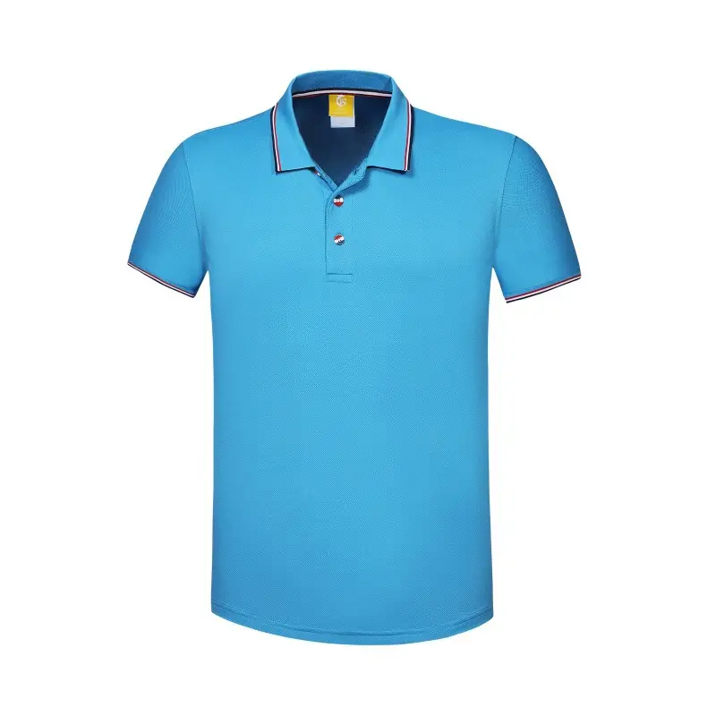 Men Green Polo Shirt with Red Trim Lapels - Image 9