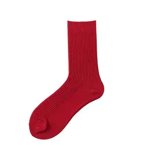 Spring and Autumn New Fluorescent Color Trendy Socks Ins Men's Yu Wenle Same Style Solid Color Sweat-Absorbing Cotton Socks Men's Mid-Tube Socks