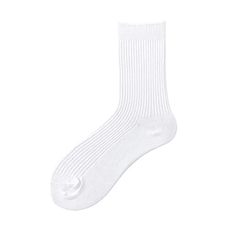 Spring and Autumn New Fluorescent Color Trendy Socks Ins Men's Yu Wenle Same Style Solid Color Sweat-Absorbing Cotton Socks Men's Mid-Tube Socks