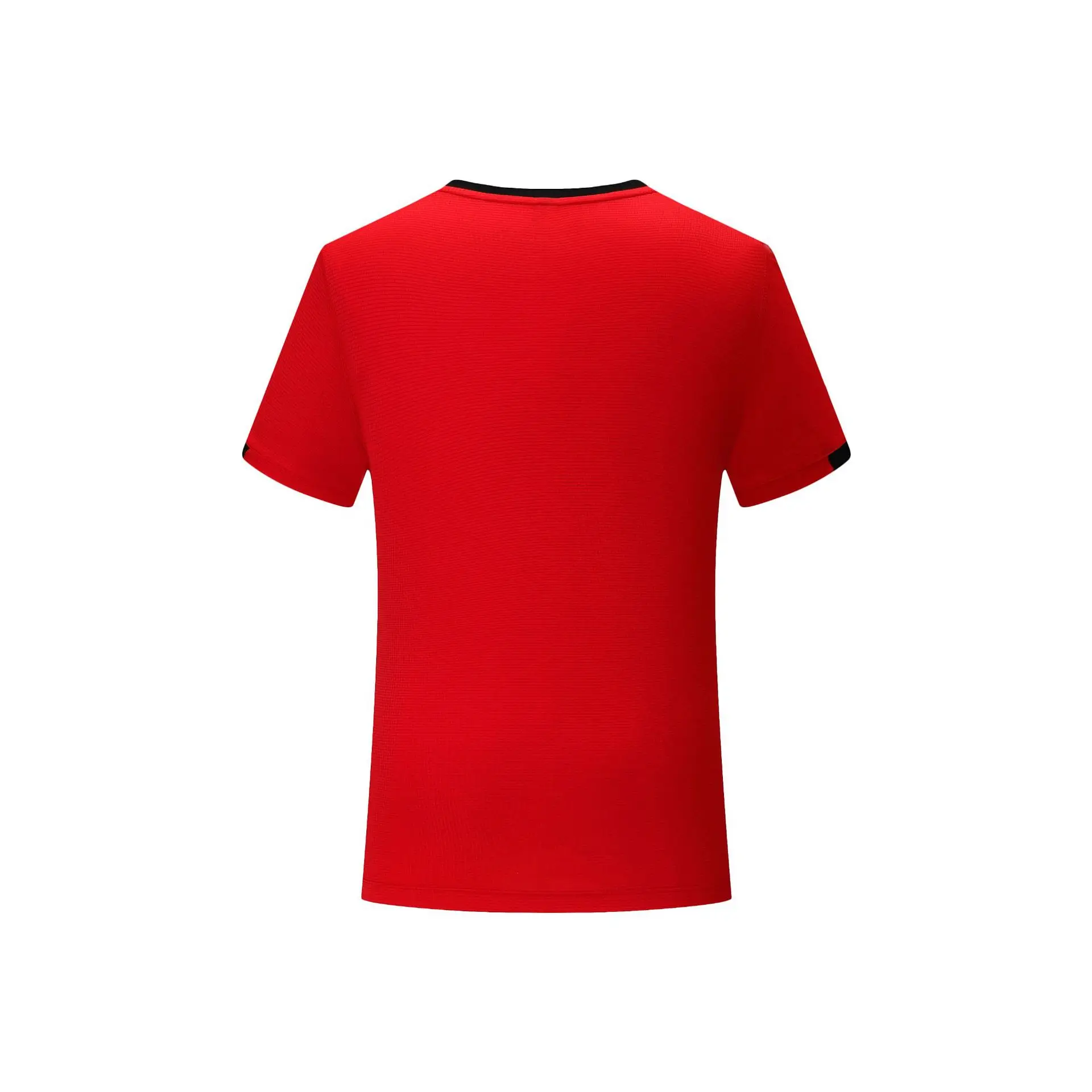 Men Red Cotton Round Neck T-Shirt Short Sleeve