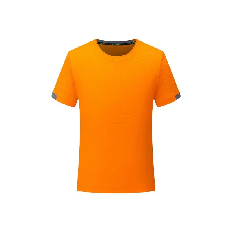 Men Red Cotton Round Neck T-Shirt Short Sleeve