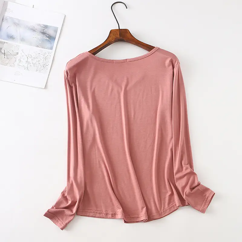 2022 Loose Long Sleeve V-Neck T-Shirt for Women - Image 11