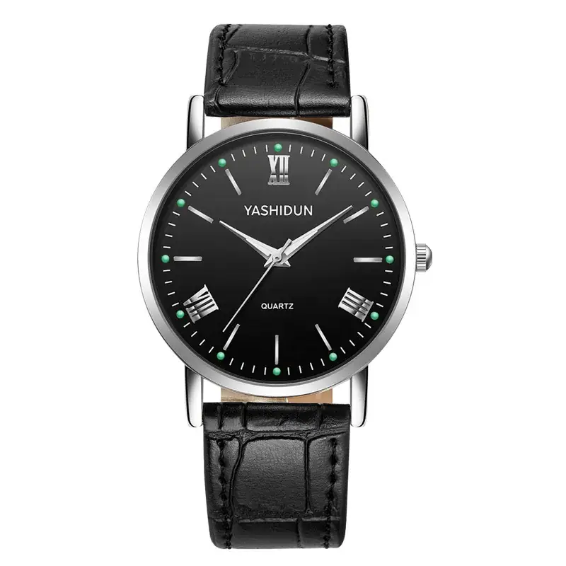 Yashidin Luminous Quartz Watch for Men Women Brown Leather Band - Image 7