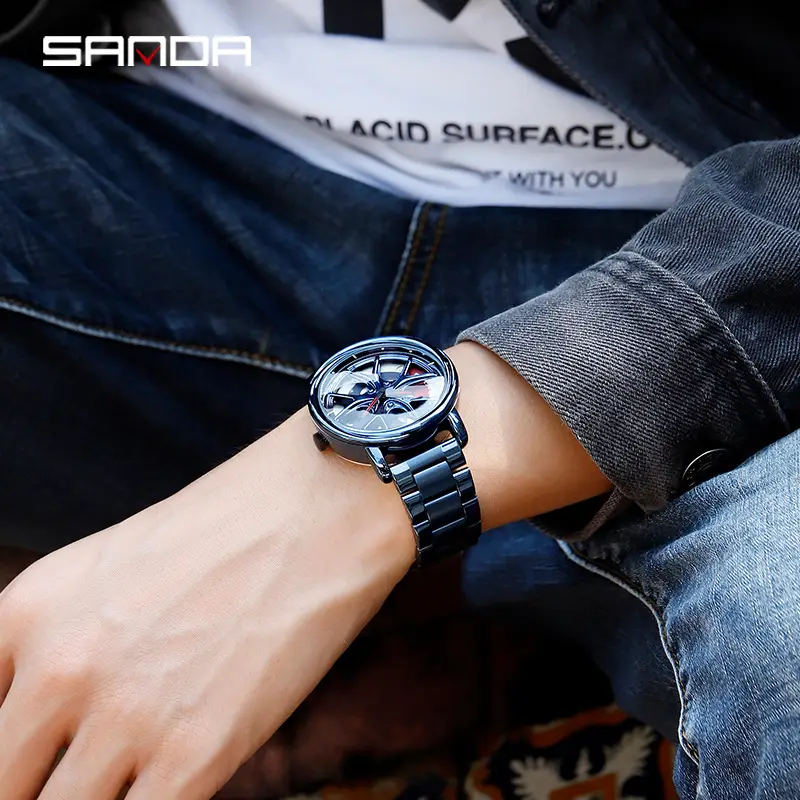 Sanda Stainless Steel Lucky Watch for Men