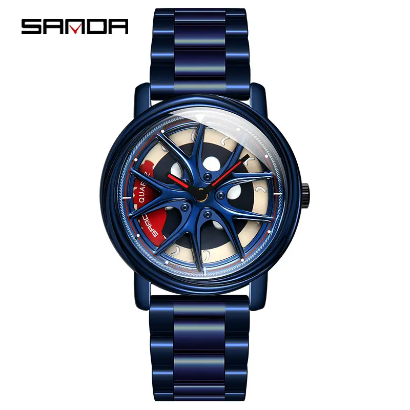Sanda Stainless Steel Lucky Watch for Men