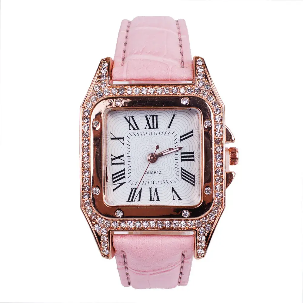 Women's Pink Crystal Watch Set with Bracelet - Image 37
