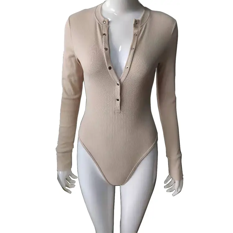 Black Long Sleeve Ribbed Jumpsuit for Women - Image 6