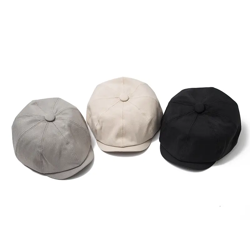 Women Japanese Retro Cap Beige Spring - Image 5