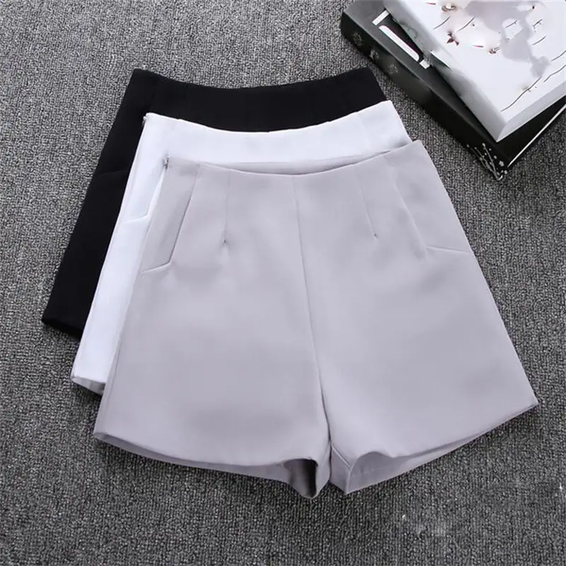 2023 Black High Waist A-Line Shorts Women - Image 4
