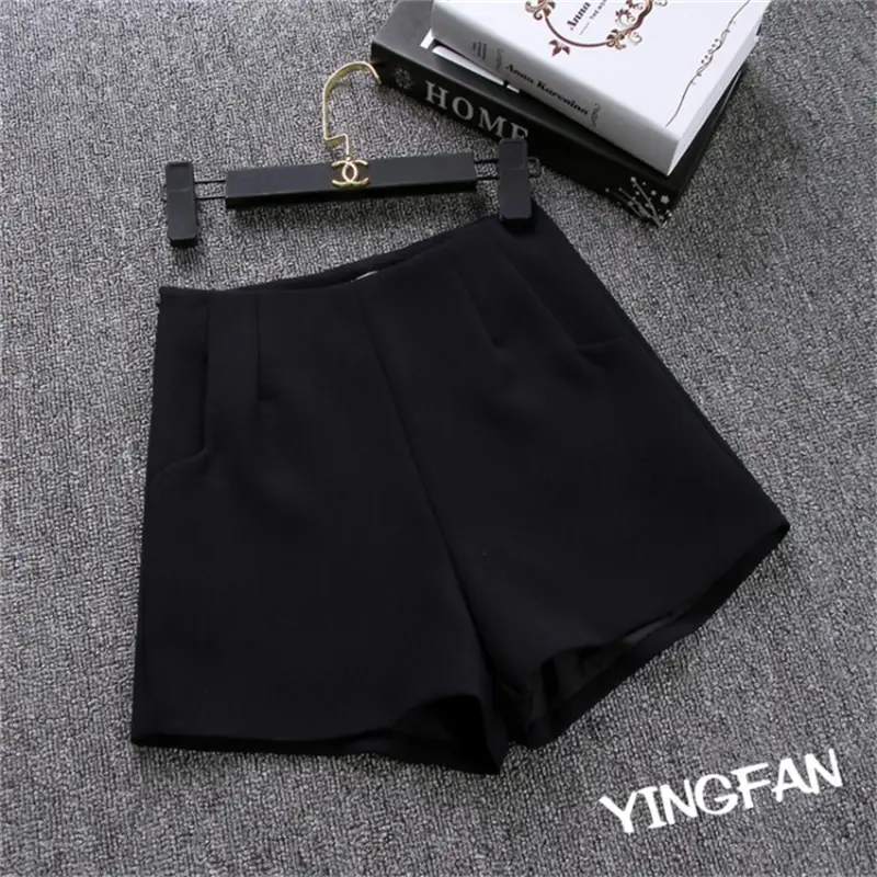 2023 Black High Waist A-Line Shorts Women - Image 6
