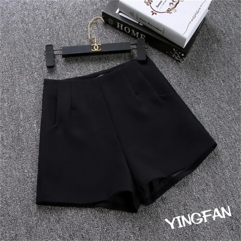 2023 Black High Waist A-Line Shorts Women - Image 3