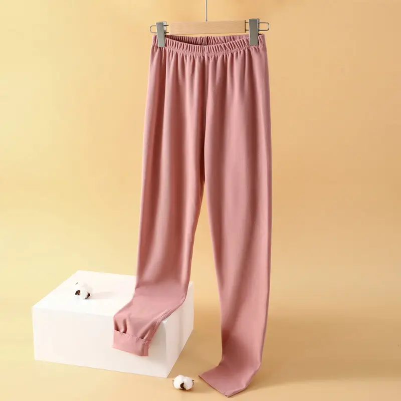 Women Velvet Fleece Warm Pants Cream Plus - Image 4