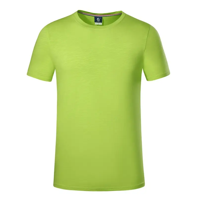 Light Blue Cotton T-Shirt Short Sleeve Crewneck - Image 10
