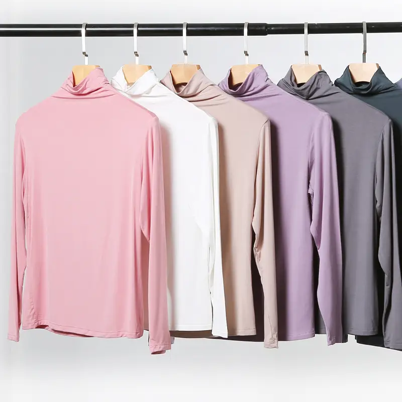 Women's Long Sleeve Khaki Solid T-Shirt - Image 111