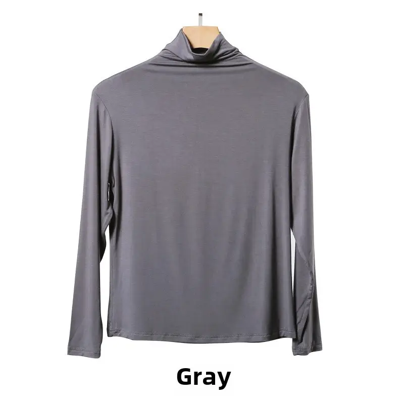 Women's Long Sleeve Khaki Solid T-Shirt - Image 11