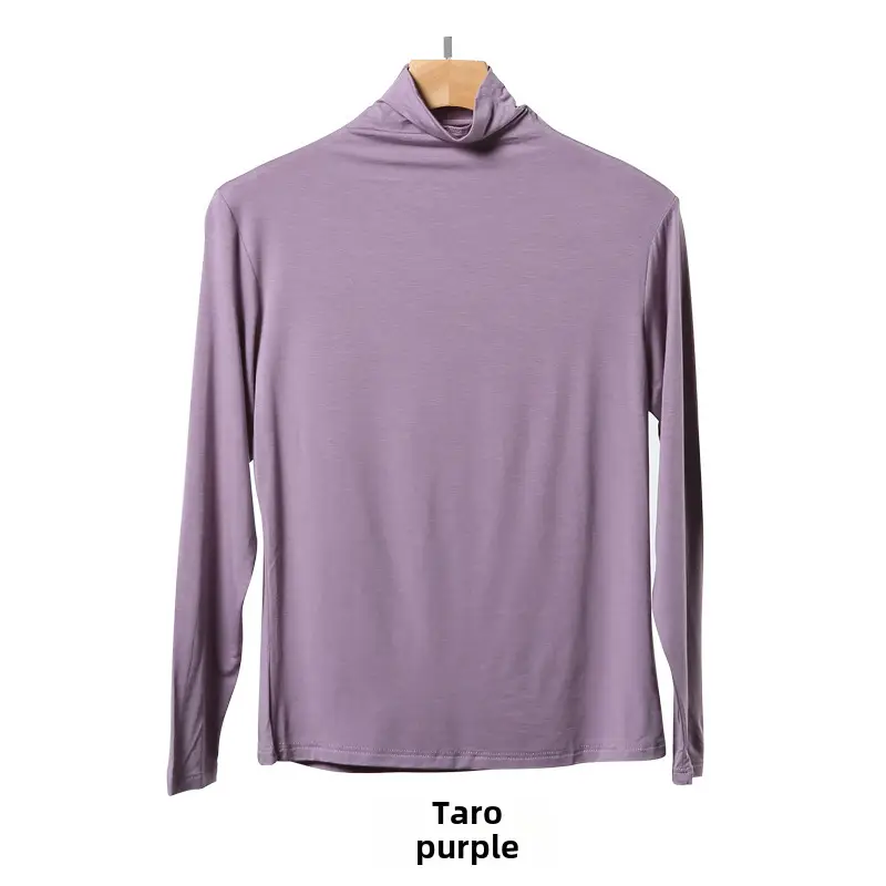 Women's Long Sleeve Khaki Solid T-Shirt - Image 29