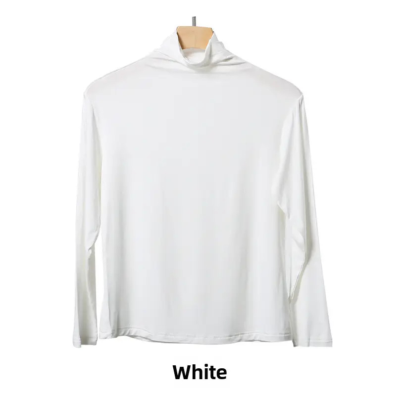 Women's Long Sleeve Khaki Solid T-Shirt - Image 6
