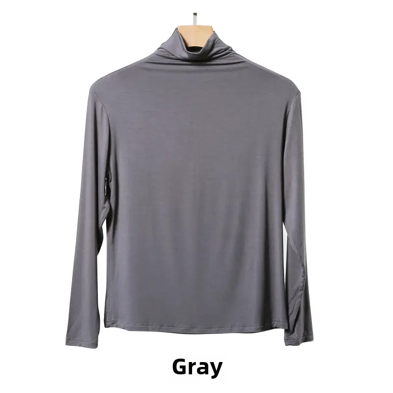 Women's Long Sleeve Khaki Solid T-Shirt - Image 9