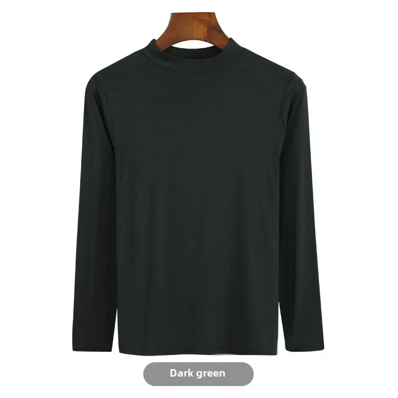 Women's Long Sleeve Khaki Solid T-Shirt - Image 96