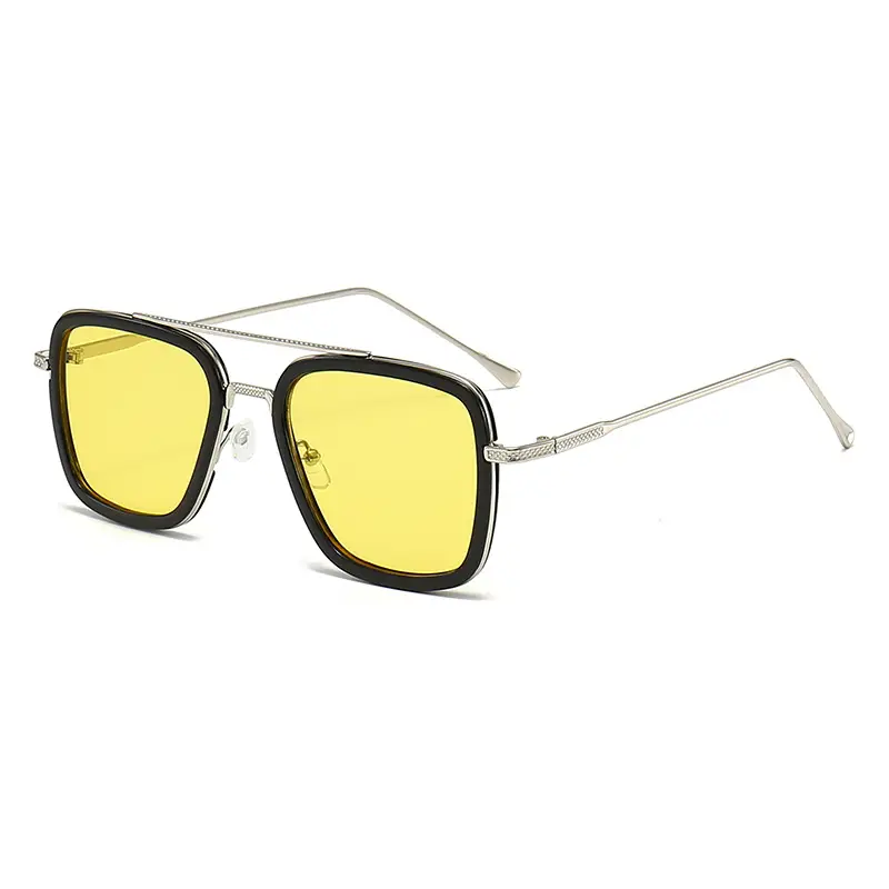 Men's Square Frame Spider-Man Sunglasses Red Lens - Image 29