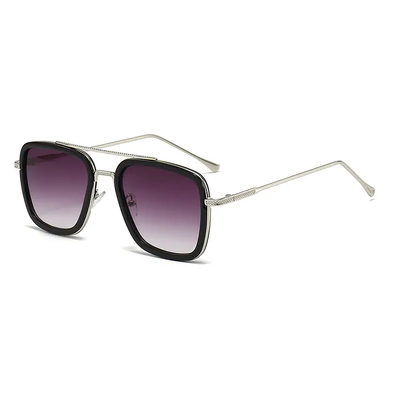 Men's Square Frame Spider-Man Sunglasses Red Lens - Image 4