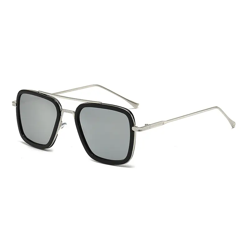 Men's Square Frame Spider-Man Sunglasses Red Lens - Image 6