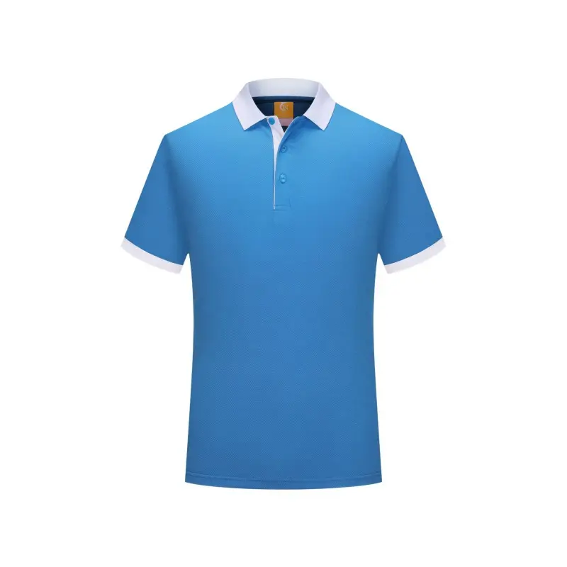 Orange Polo T-Shirt with White Collar Design - Image 11