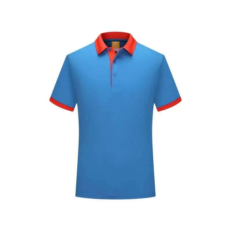 Orange Polo T-Shirt with White Collar Design - Image 12