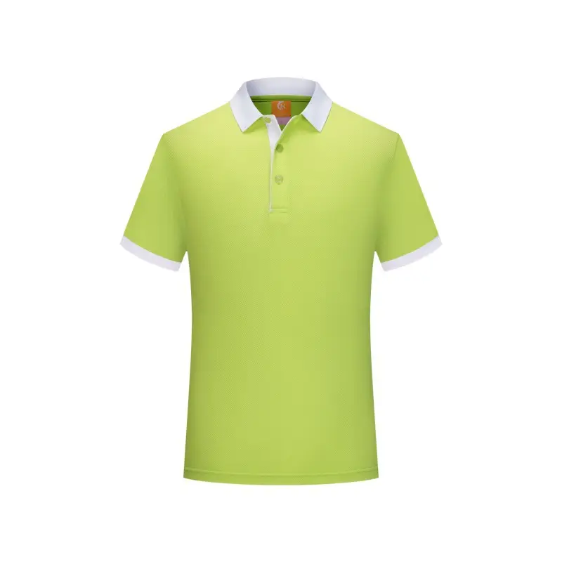 Orange Polo T-Shirt with White Collar Design - Image 6