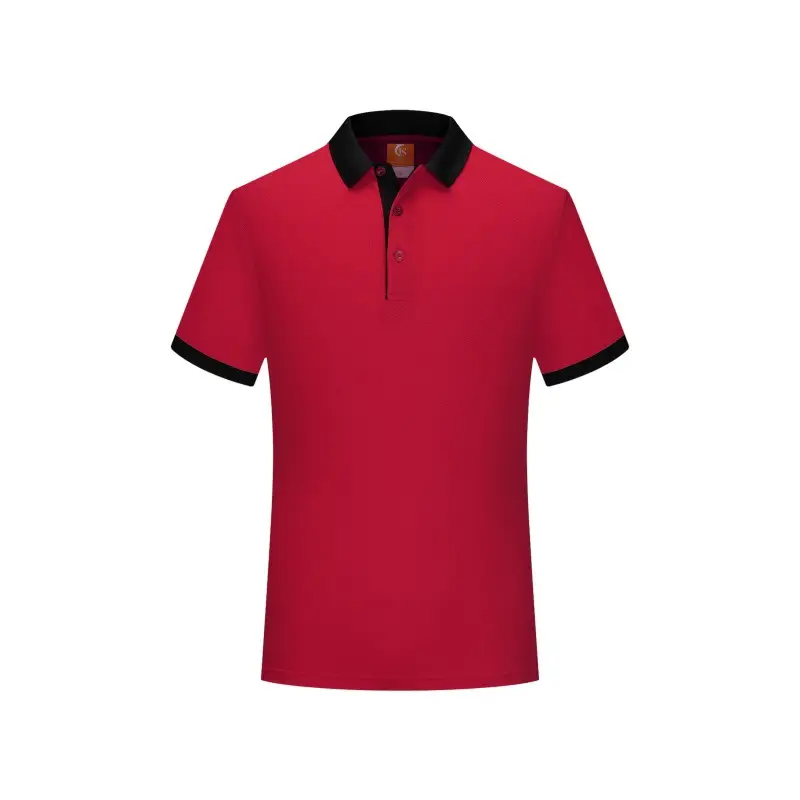 Orange Polo T-Shirt with White Collar Design - Image 8